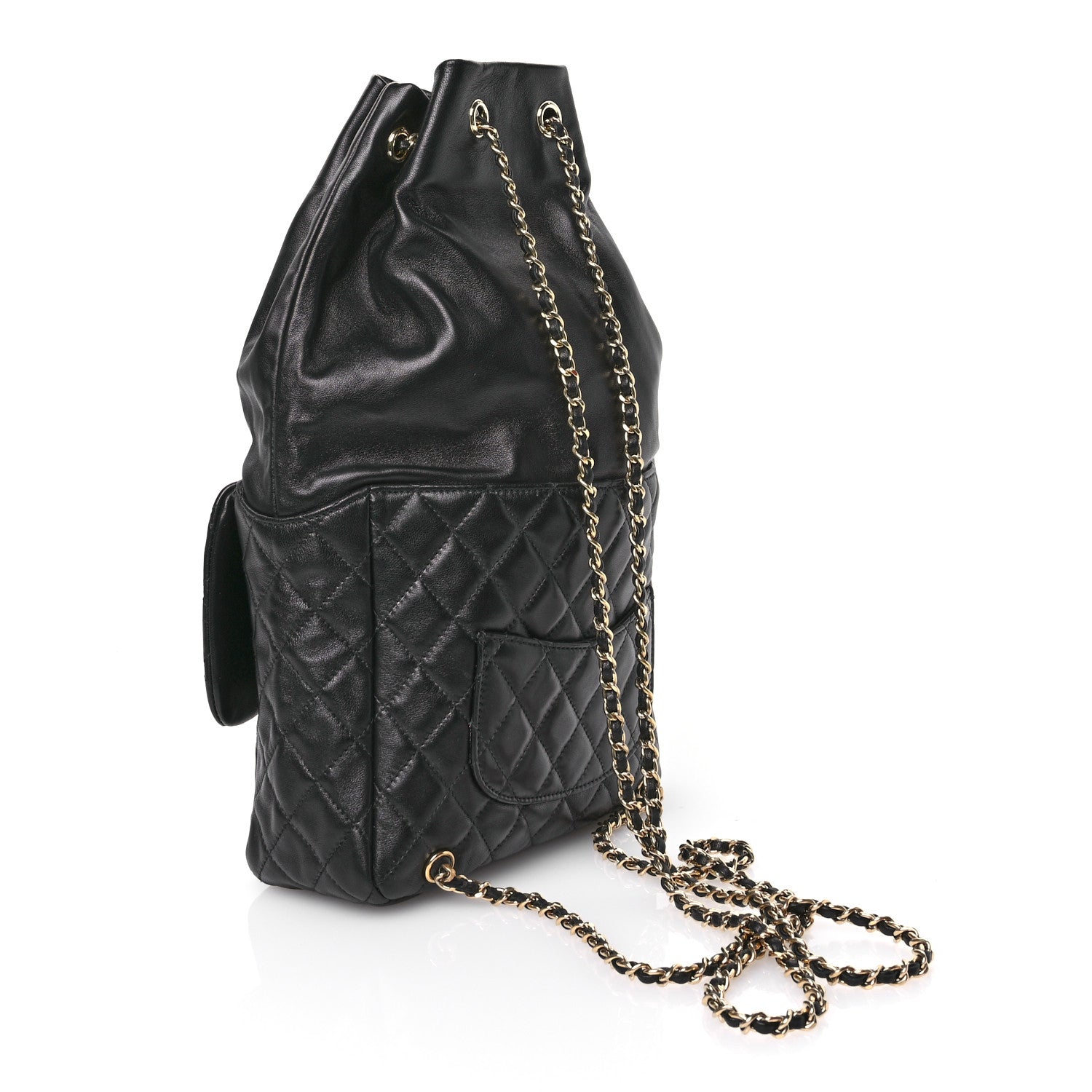 Chanel Lambskin Quilted Large In Seoul Backpack Black 3 of 12
