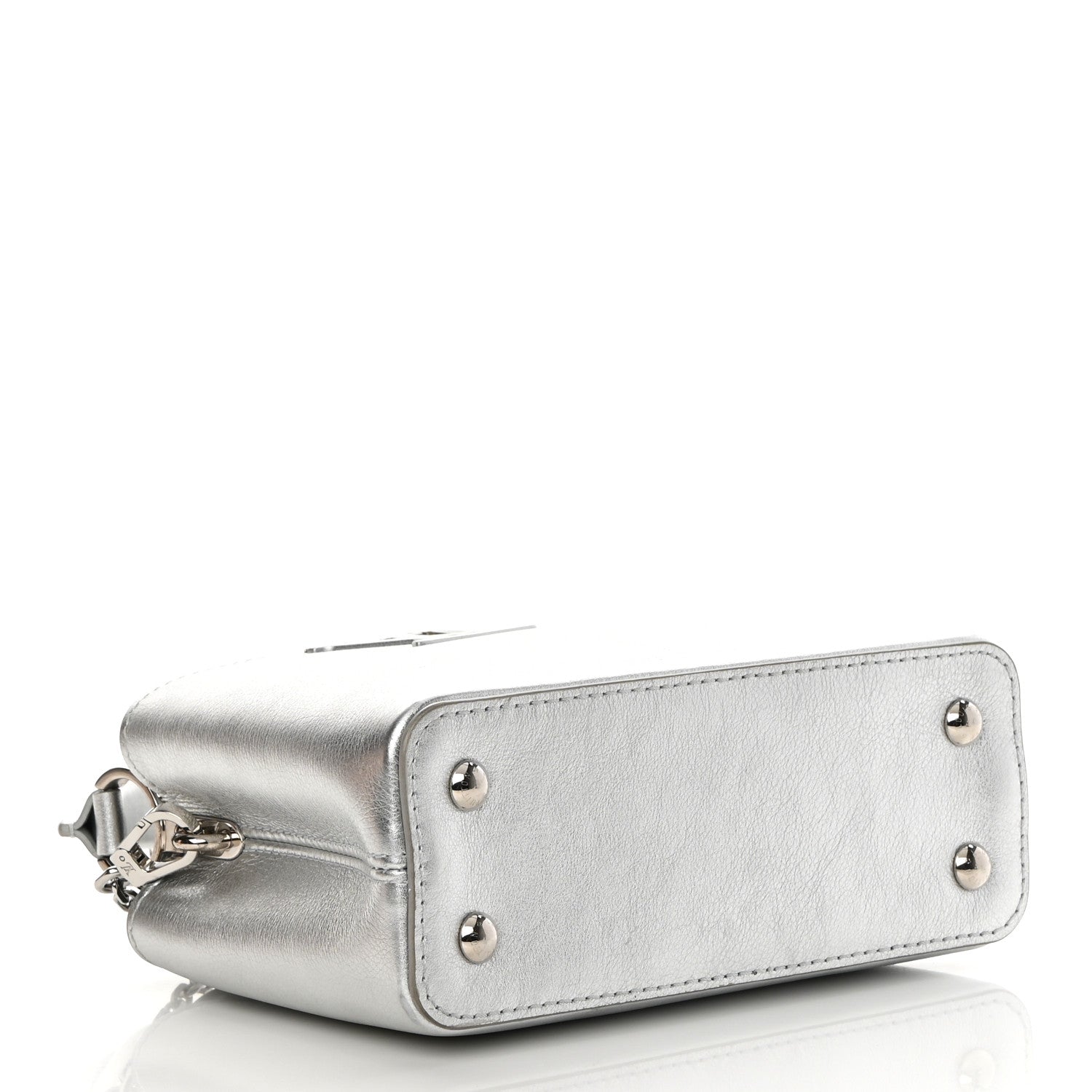 Louis Vuitton Metallic Calfskin Mini Capucines Silver 4 of 11