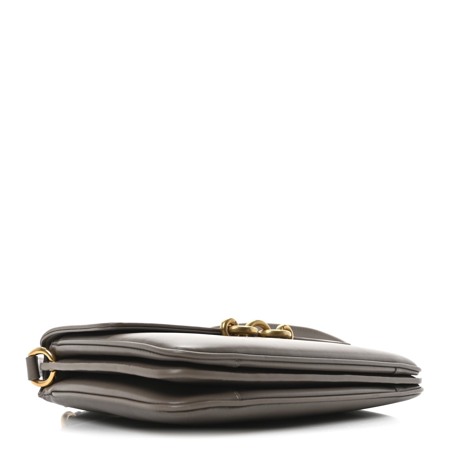 Saint Laurent Smooth Calfskin Le Maillon Satchel Greyish Brown 4 of 10