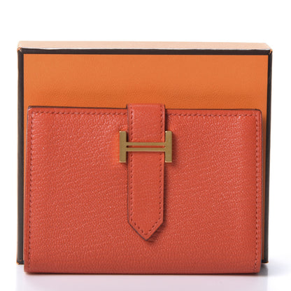 Hermes Chevre Mysore Bearn Card Holder Wallet Capucine 7 of 16