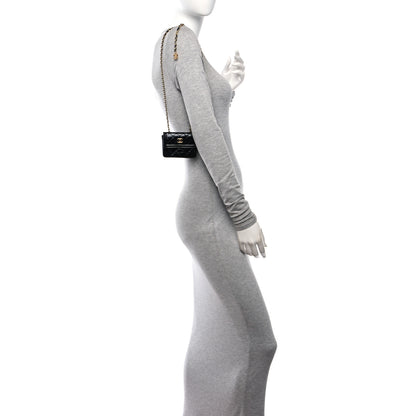 Chanel Shiny Aged Calfskin Quilted Waist Belt Bag Black 2 of 10