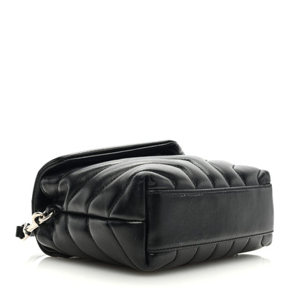 Saint Laurent SAINT LAURENT Calfskin Y Quilted Monogram Toy Loulou Crossbody Bag Black 4 of 11