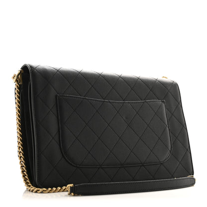 Chanel Caviar Suede Stitched Lady Coco Flap Black 3 of 12
