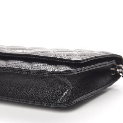 Chanel Caviar Quilted Wallet On Chain WOC Black 10 of 12