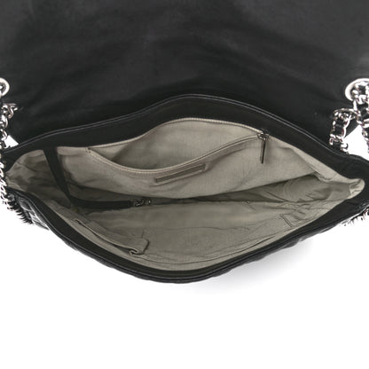 Chanel Washed Lambskin Chain Around Maxi Flap Bag Black 4 of 10