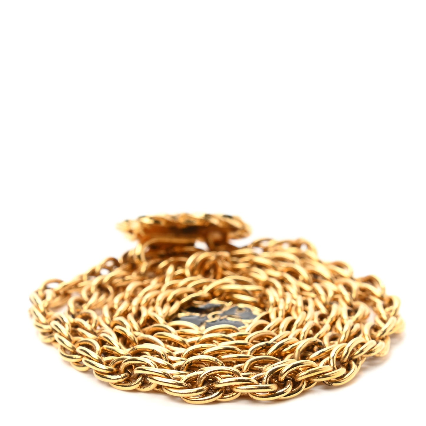 Metal Chain Clover CC Belt Gold Black