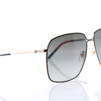 Gucci Rectangular Frame Interlocking G Sunglasses GG0394S Green Red 7 of 8