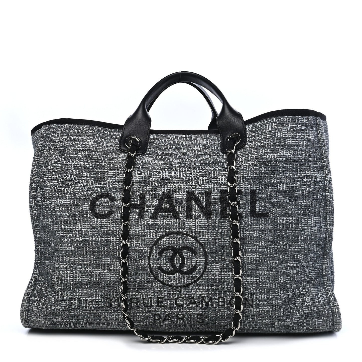 Canvas Large Deauville Tote Charcoal