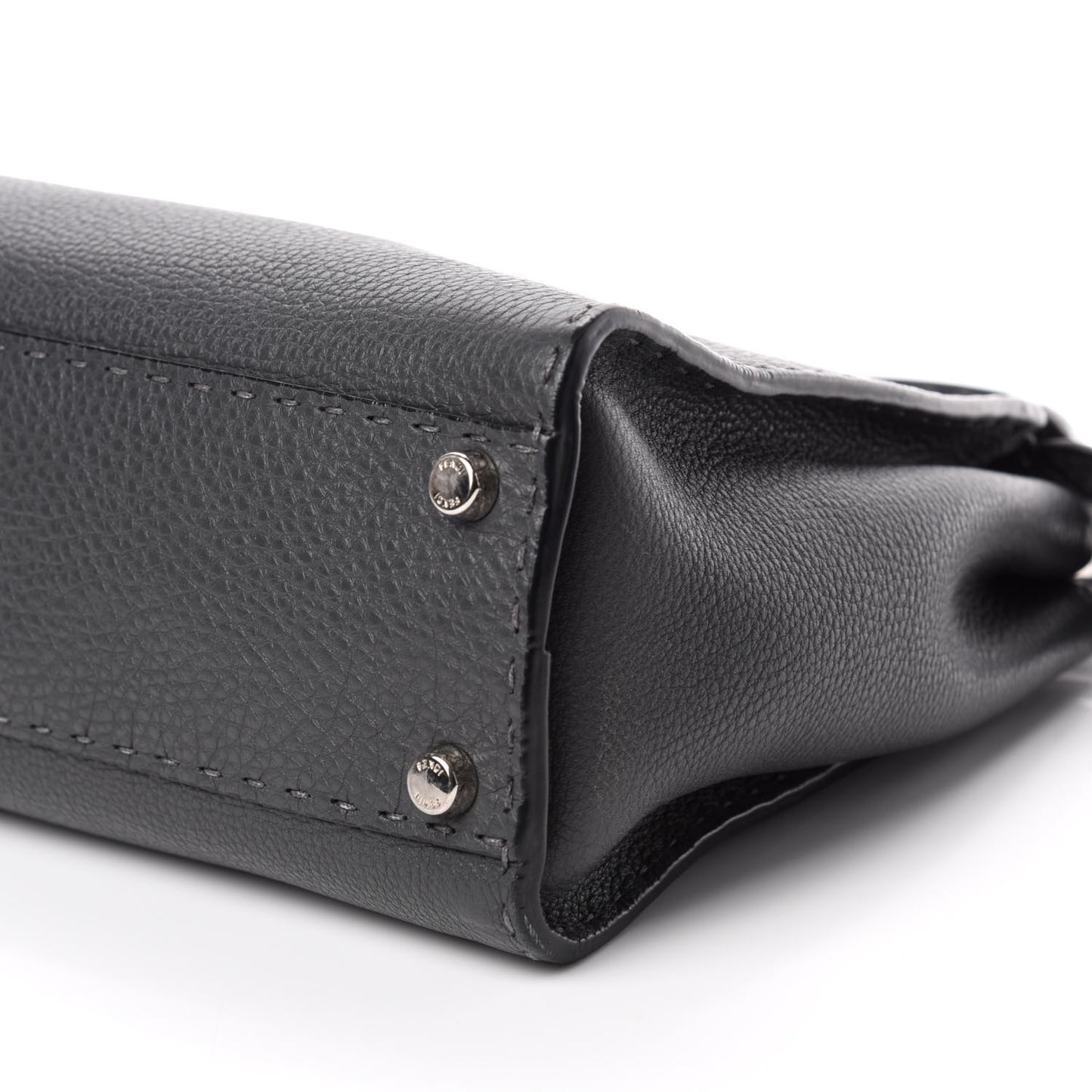 Cuoio Romano Selleria Bi-Color Medium Peekaboo Iconic Satchel Asfalto Latte