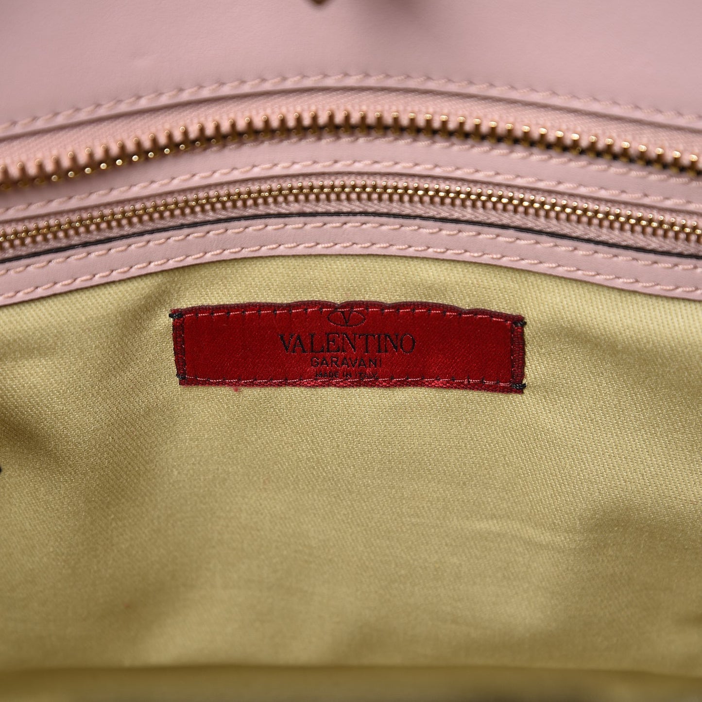 Vitello Rockstud Double Handle Tote Water Rose