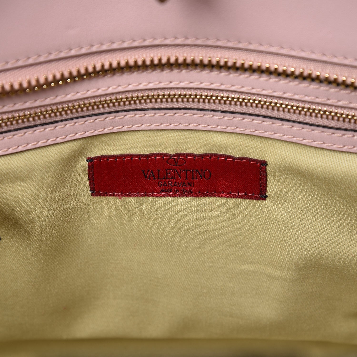 Valentino Garavani Vitello Rockstud Double Handle Tote Water Rose 7 of 7