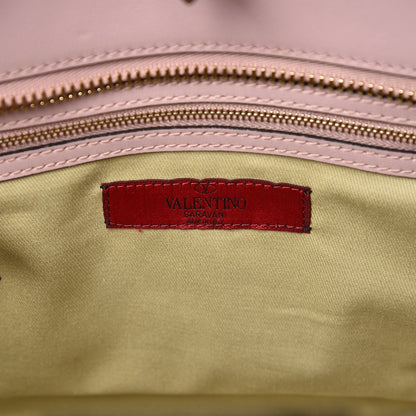 Valentino Garavani Vitello Rockstud Double Handle Tote Water Rose 7 of 7