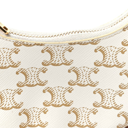 Celine Canvas Calfskin Mini Ava Triomphe Shoulder Bag White 8 of 10