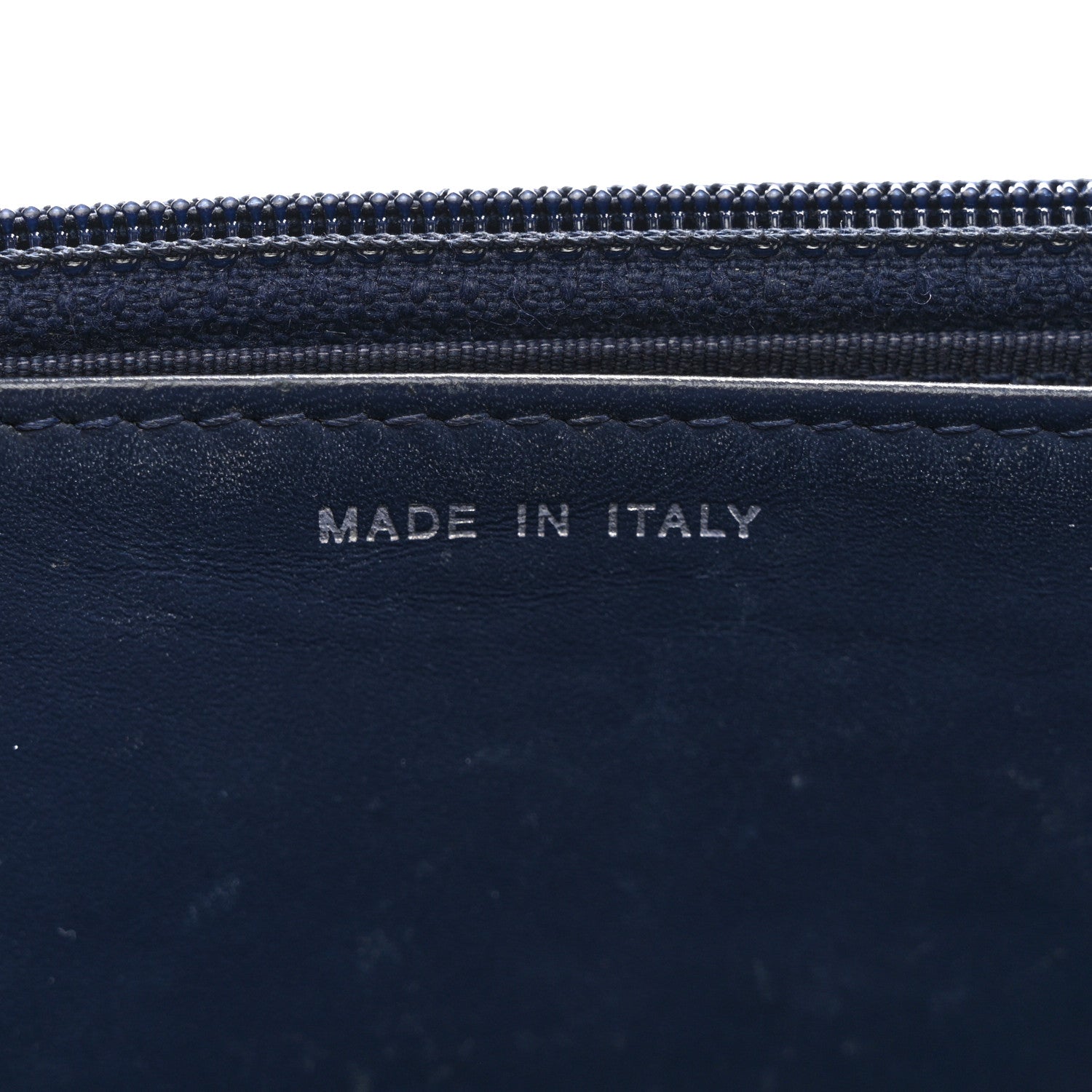 Chanel Caviar Chevron Quilted Wallet On Chain WOC Navy 7 of 13