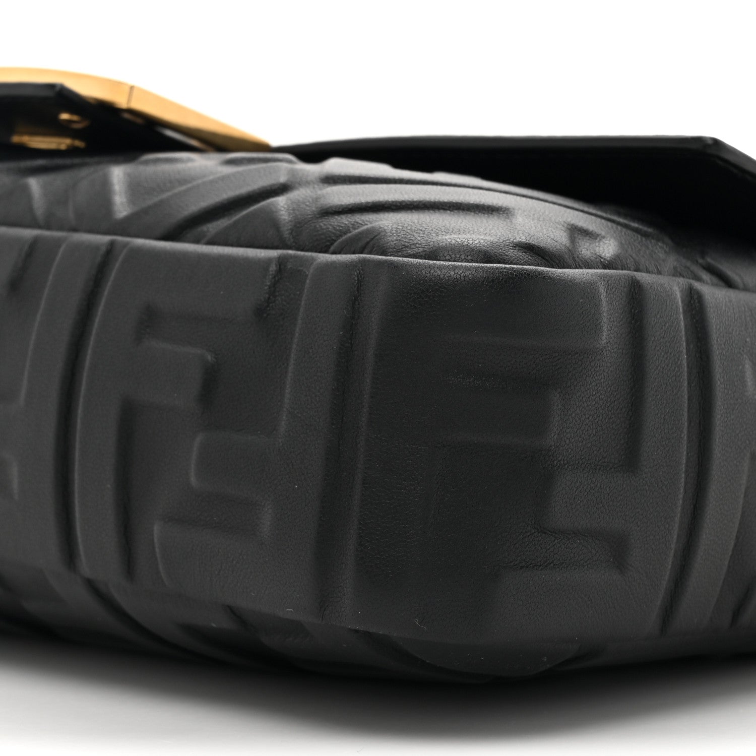 Fendi Nappa FF 1974 Embossed Baguette Black 9 of 11