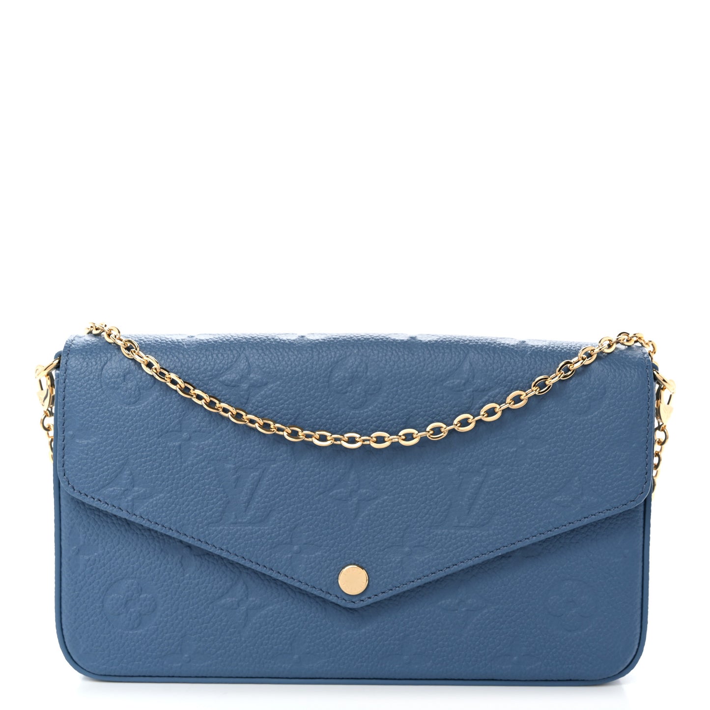 Empreinte Pochette Felicie Chain Wallet Blue Jean