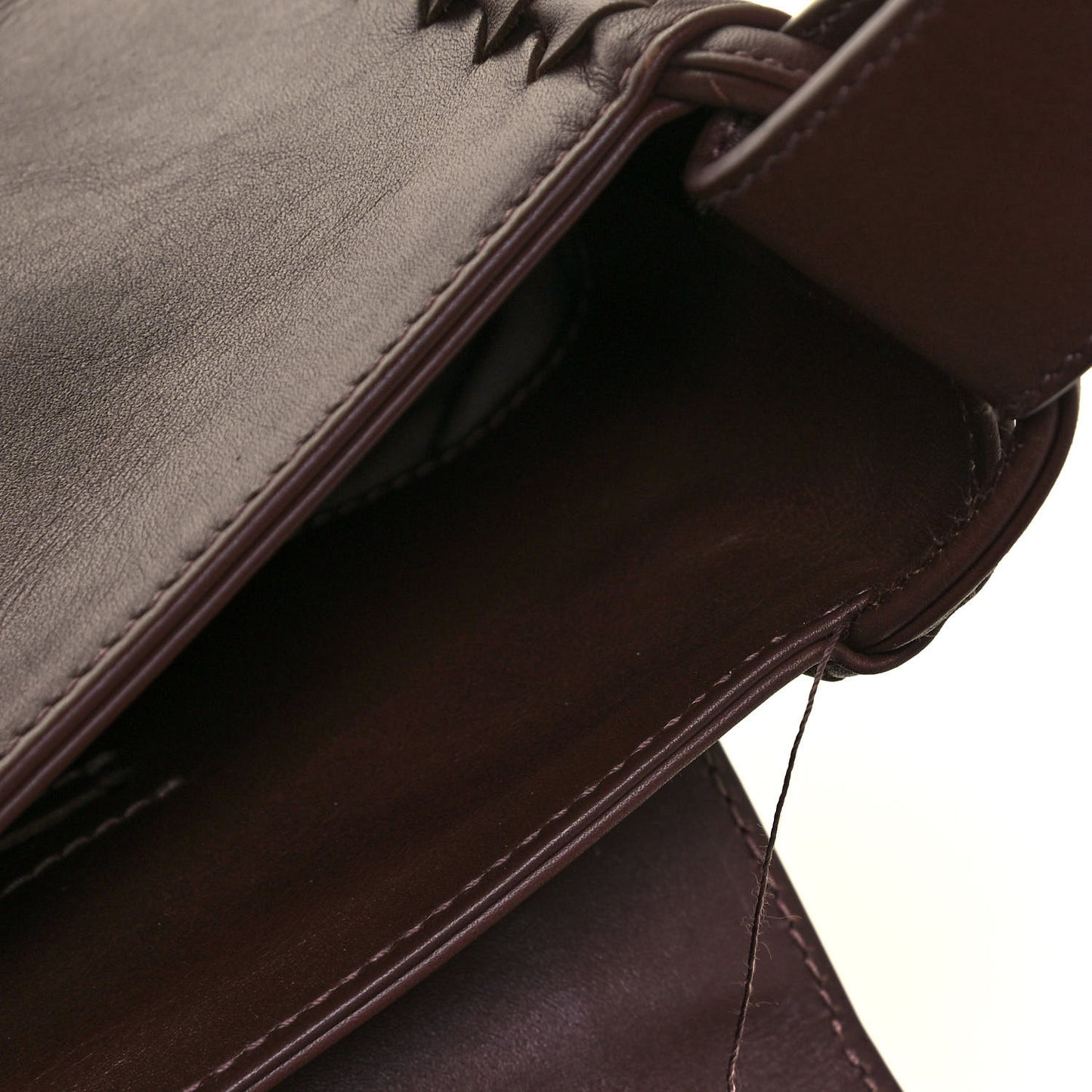 Nappa Intrecciato Messenger Bag Ebano
