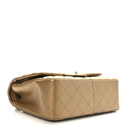 Chanel Metallic Lambskin Quilted Jumbo Double Flap Gold 4 of 9