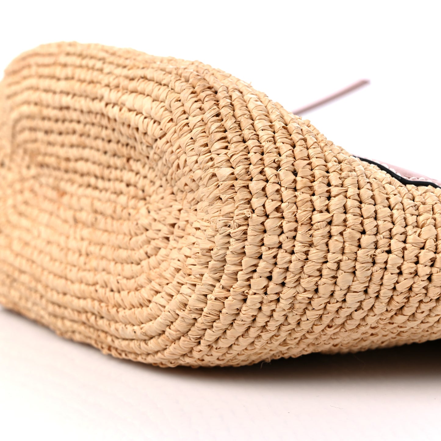 Calfskin Raffia Paulas Ibiza Pochette Bag Natural Tan