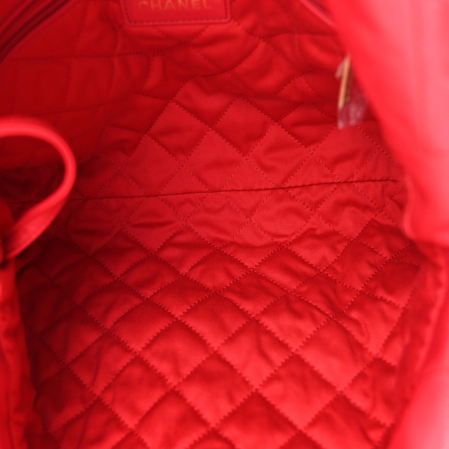 Shiny Calfskin Quilted Small Chanel 22 Red