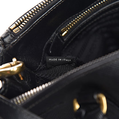 Prada Saffiano Small Galleria Double Zip Tote Black 7 of 12
