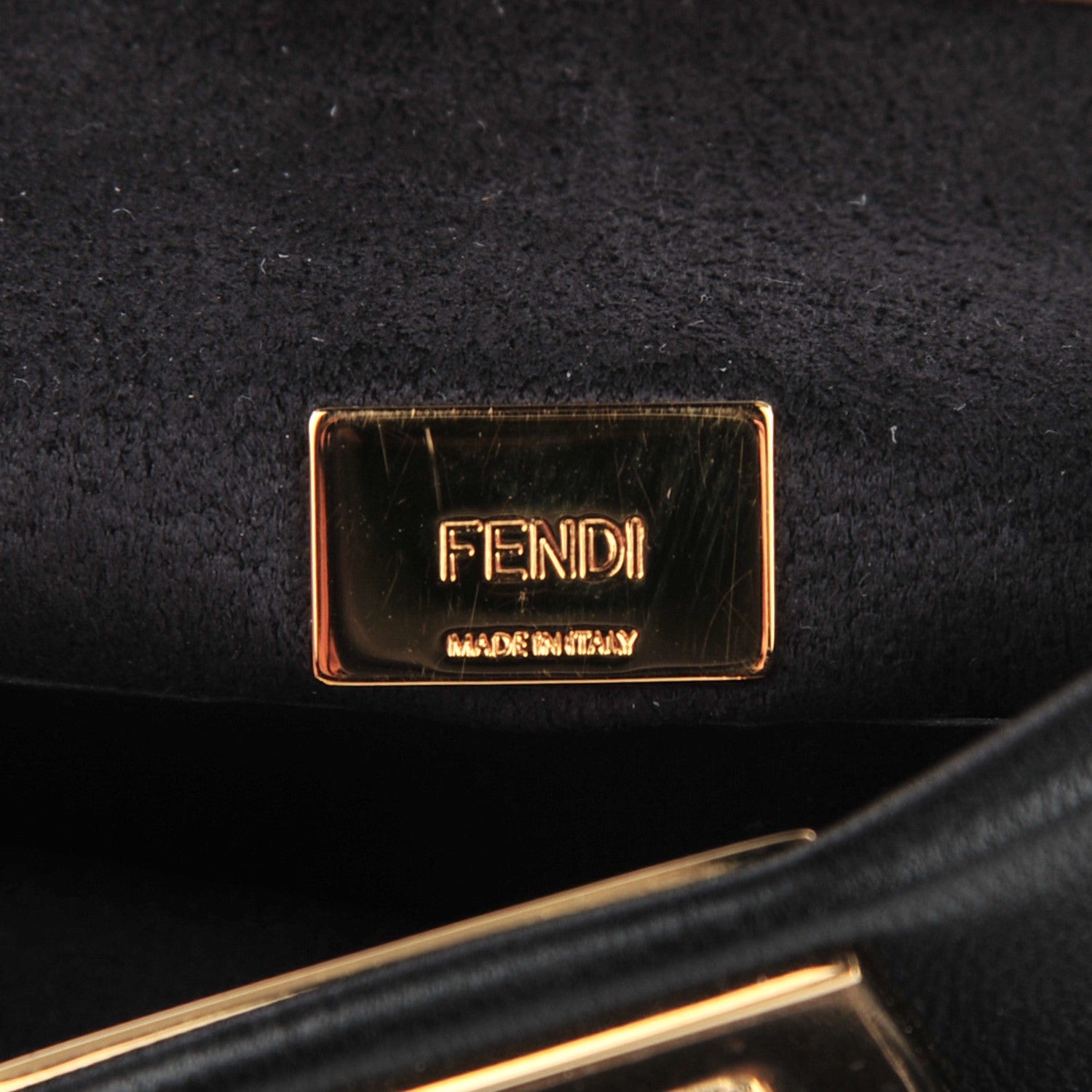Fendi Nappa Micro Peekaboo Iconic Satchel Black 5 of 9