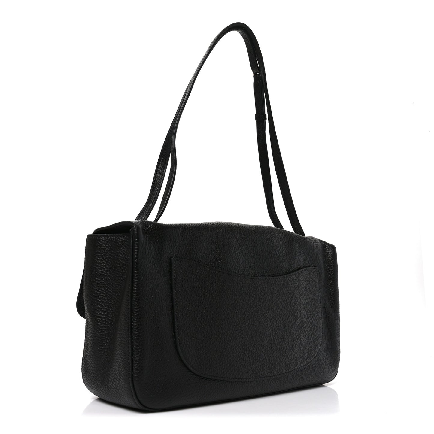 Grained Calfskin Small Souplissimo Maxi Flap Black