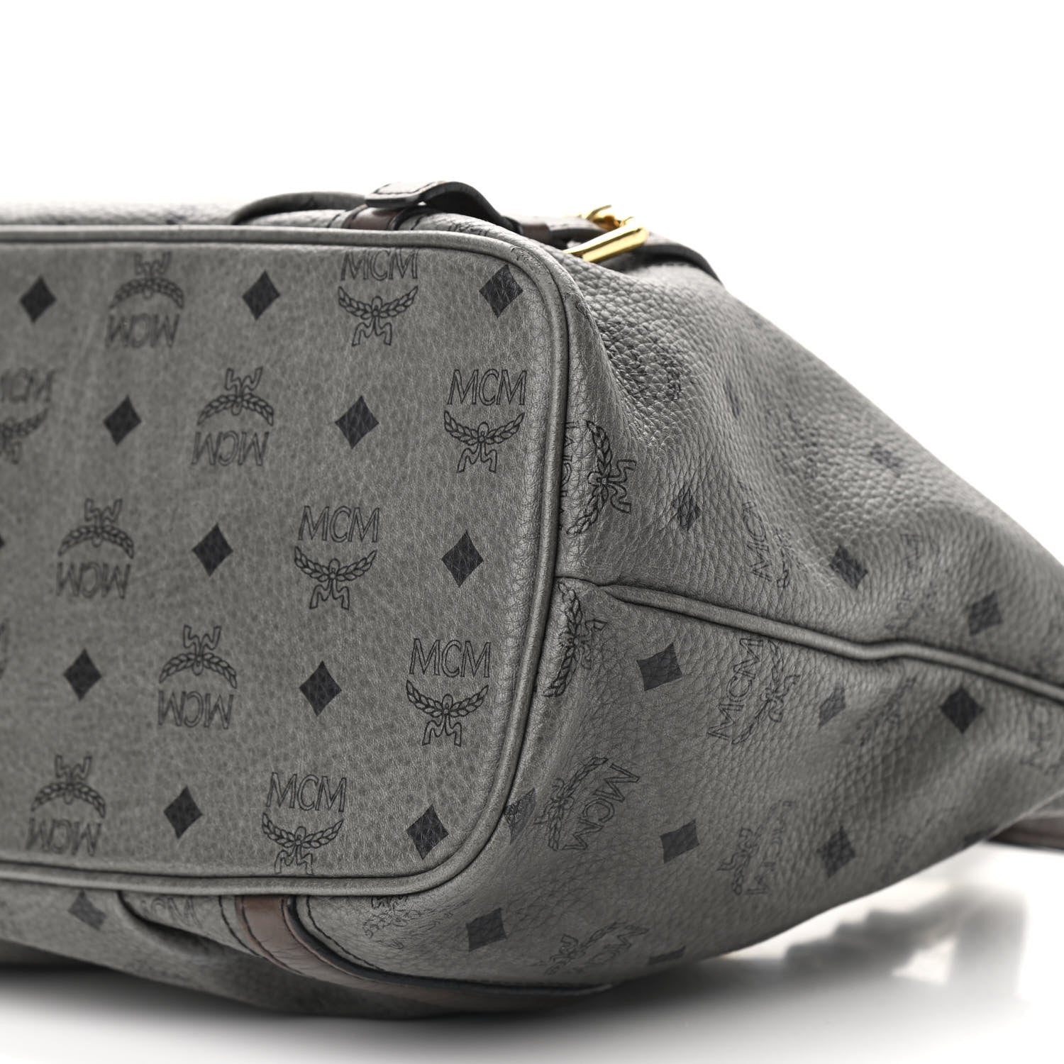 MCM Visetos Medium Essentials Shopper Tote Phantom Grey 6 of 13