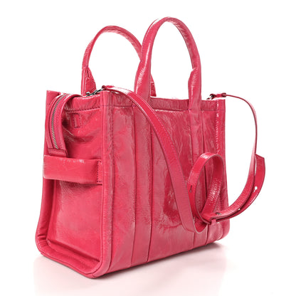Marc Jacobs Shiny Crinkled Calfskin The Tote Bag Pink 3 of 10