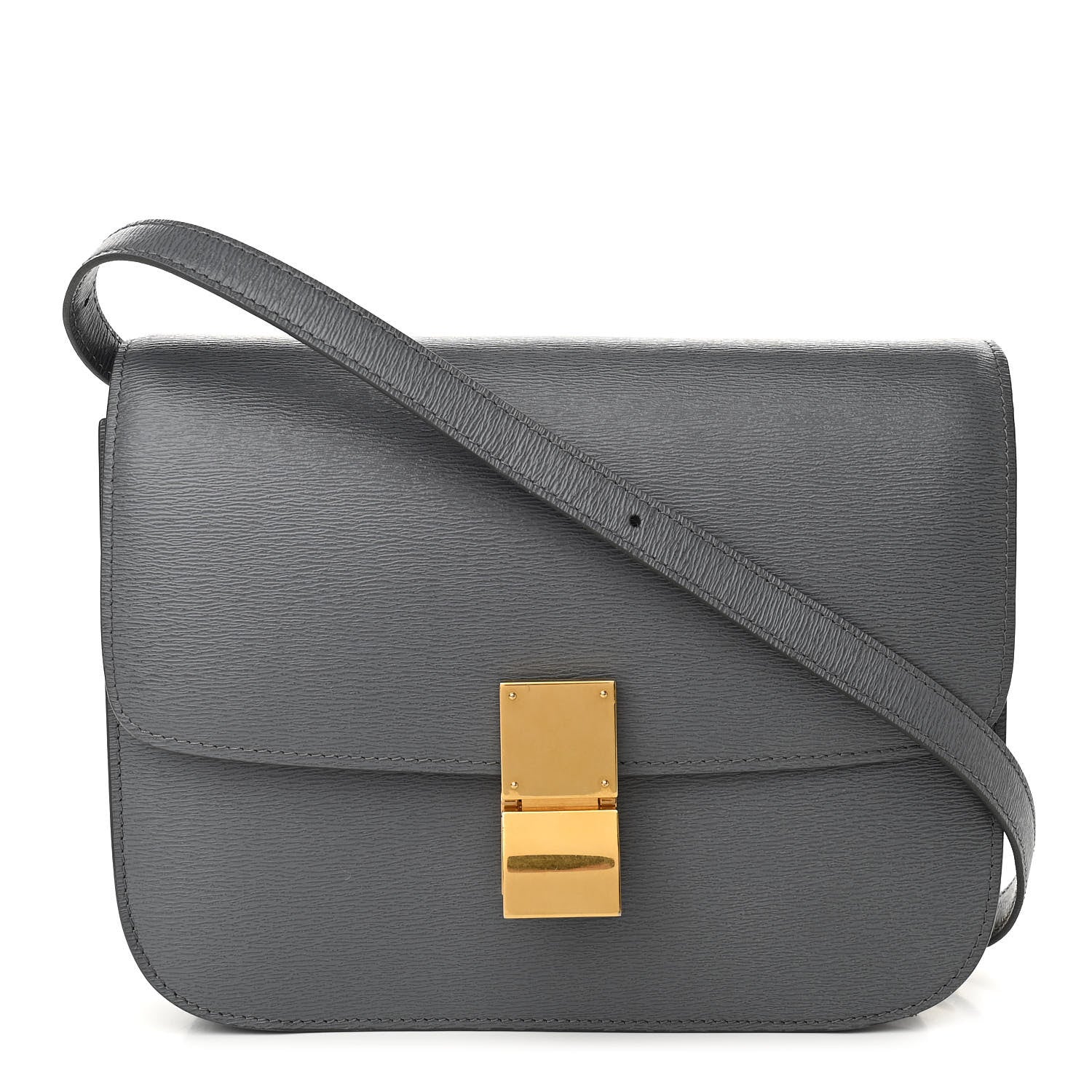 Celine Liege Calfskin Medium Classic Box Flap Bag Medium Grey 1 of 9