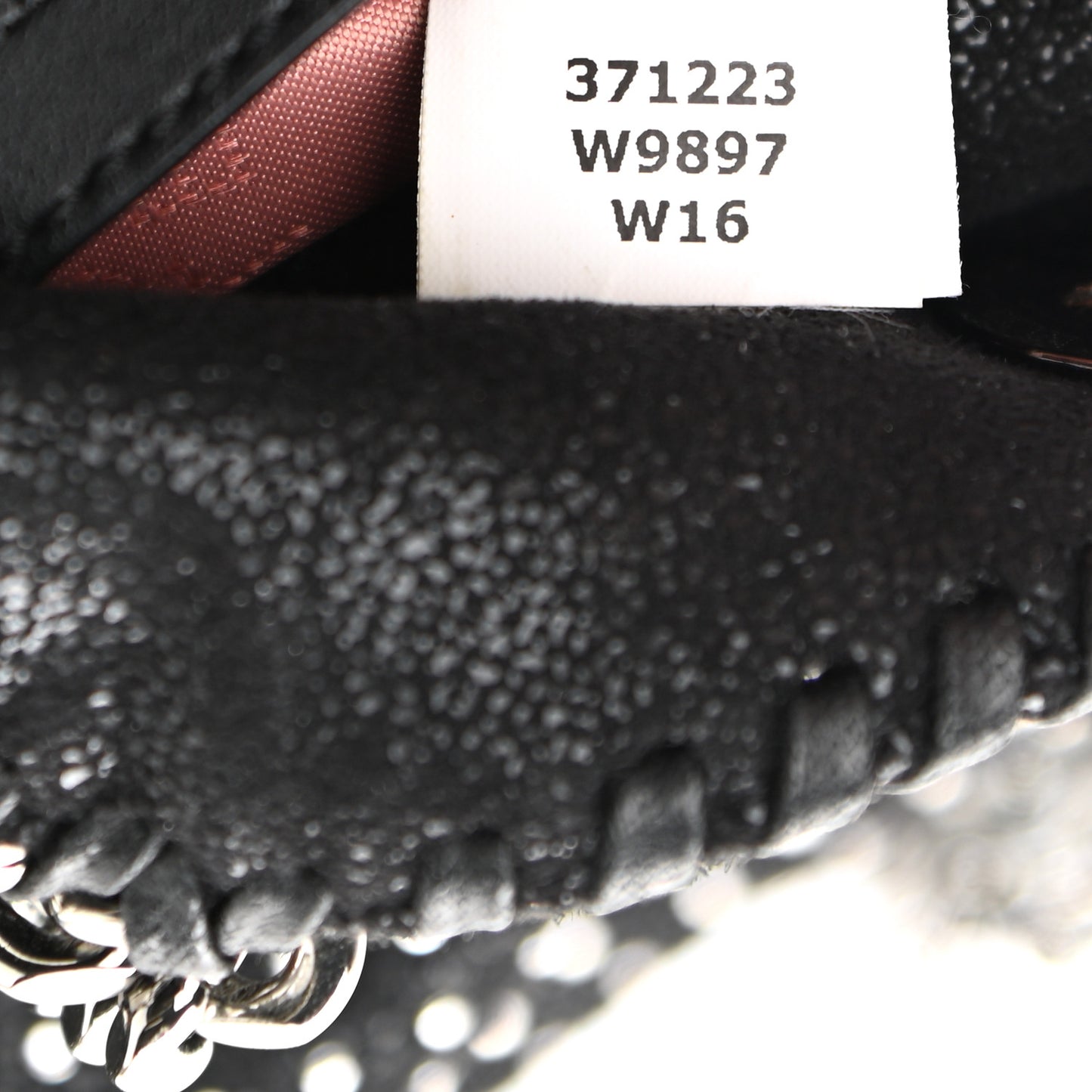 Shaggy Deer All Over Studs Mini Falabella Tote Black