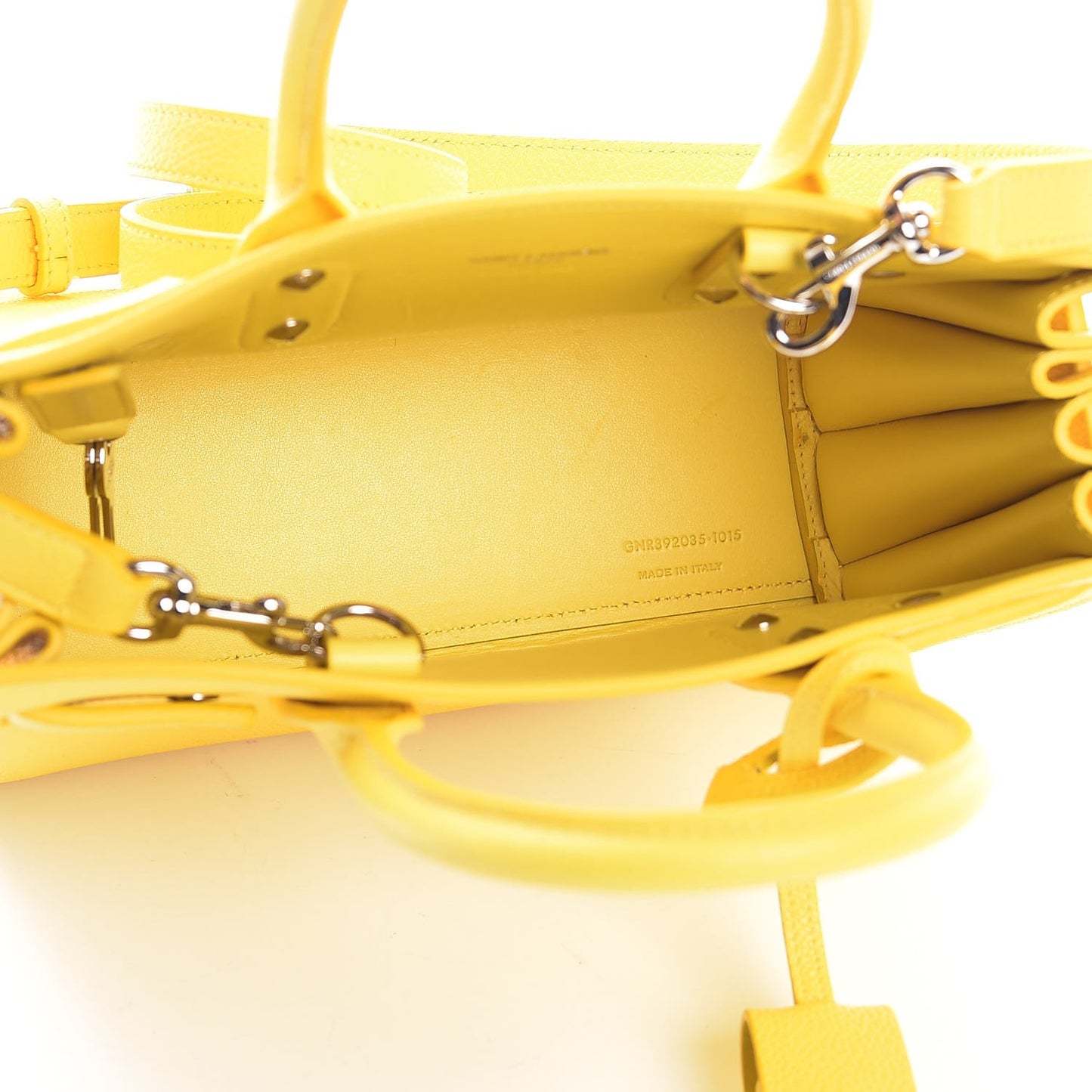 Grained Calfskin Nano Sac De Jour Jaune