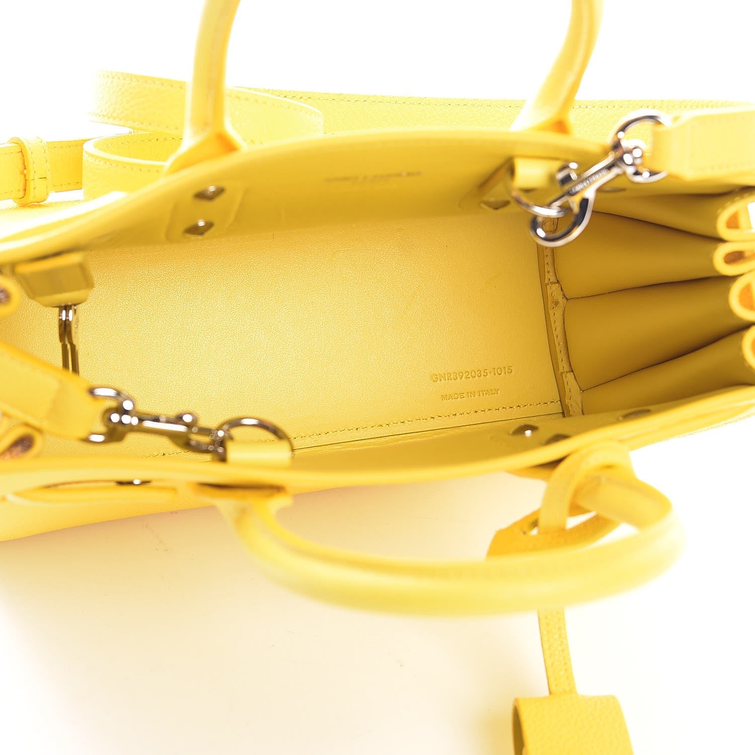 Saint Laurent Grained Calfskin Nano Sac De Jour Jaune 5 of 7