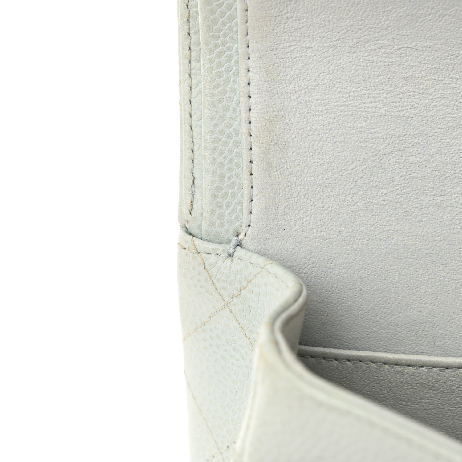 Chanel Caviar Quilted Medium Double Flap Light Blue 12 of 18