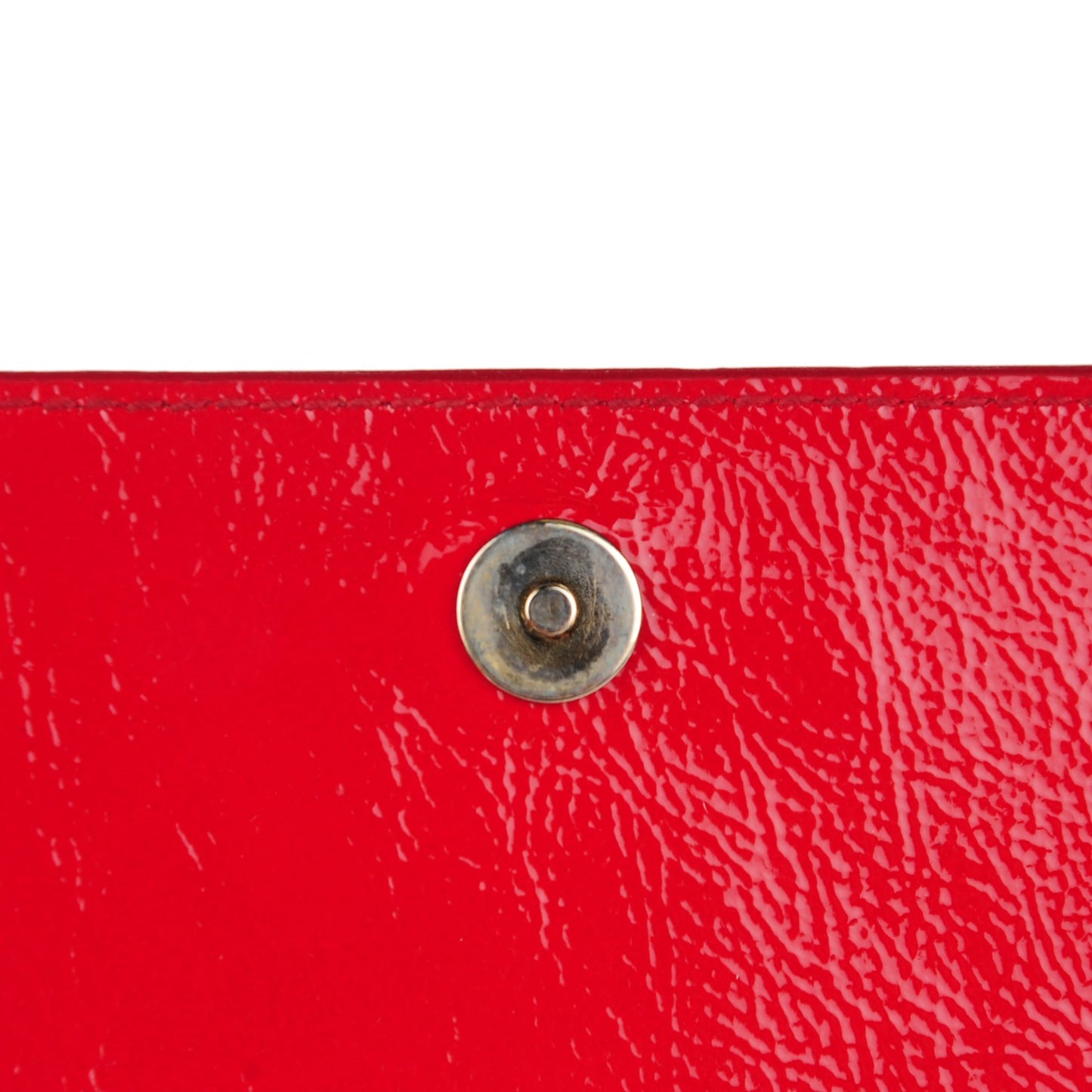 Textured Patent Monogram Large Belle De Jour Clutch Red