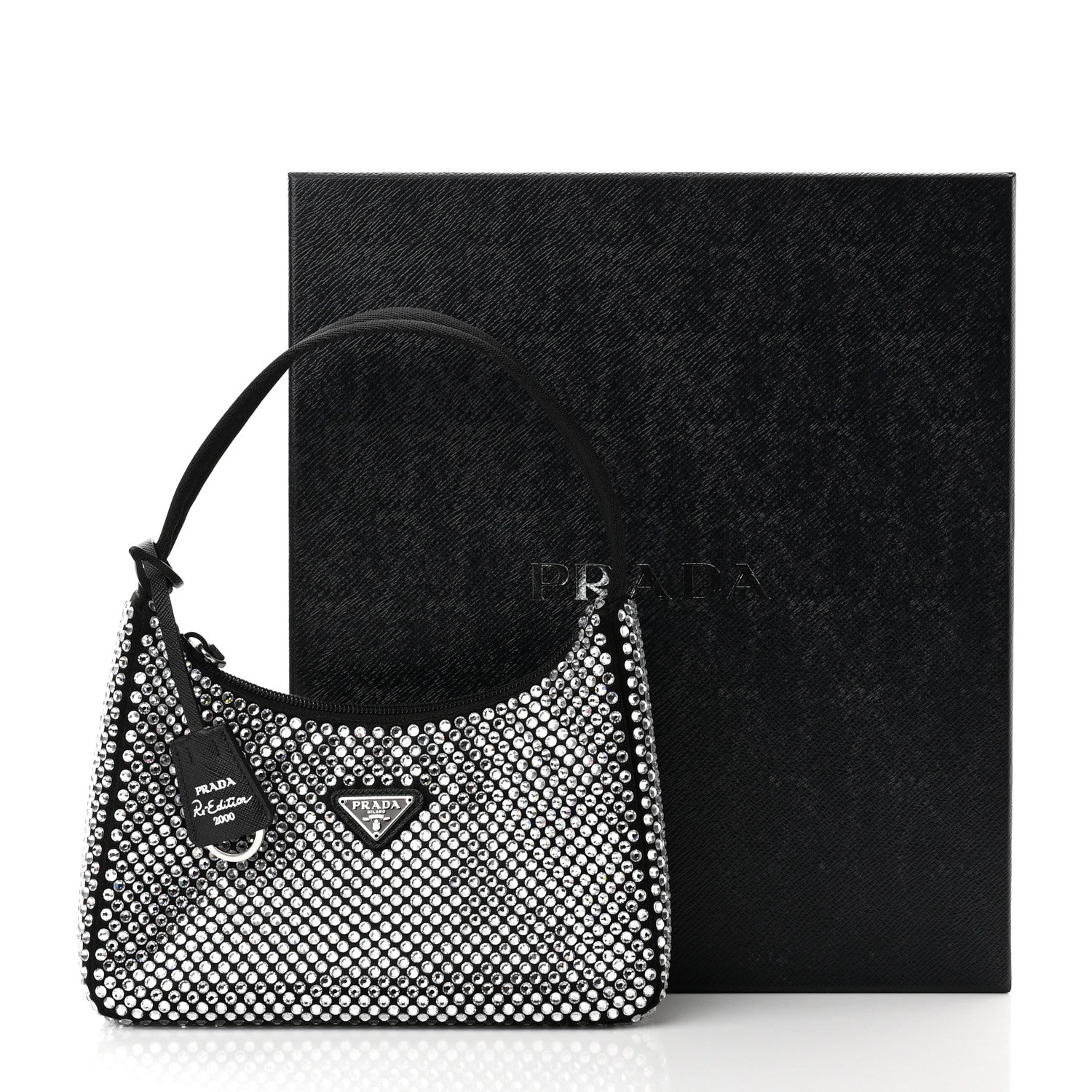 Prada Satin Crystal Mini Re-Edition 2000 Bag Cristal 8 of 8