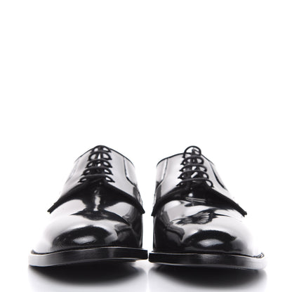 Saint Laurent Patent Calfskin Dylan 20 Lu Lace Up Oxfords 40 Black 2 of 9