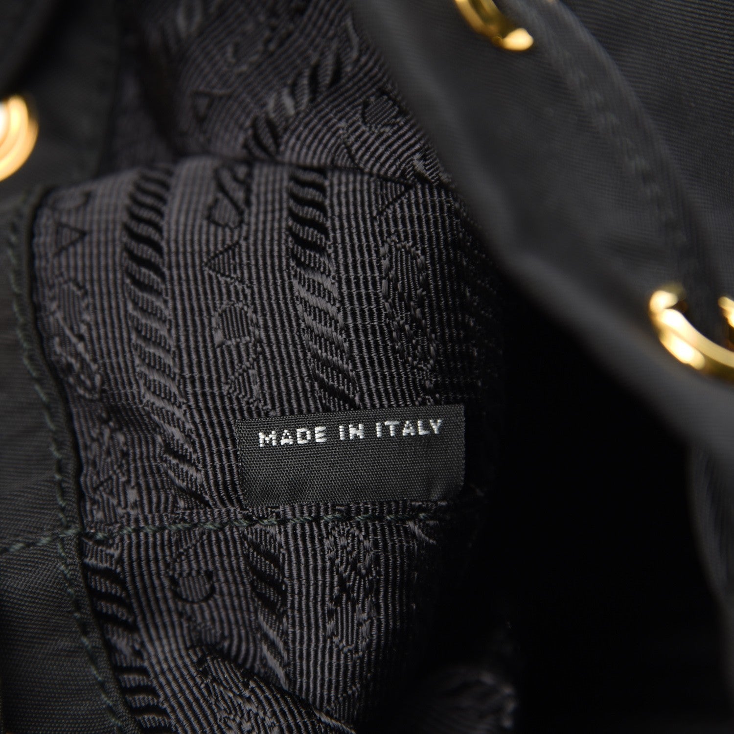 Prada Saffiano Tessuto Nylon Mini Bucket Crossbody Bag Black 7 of 7