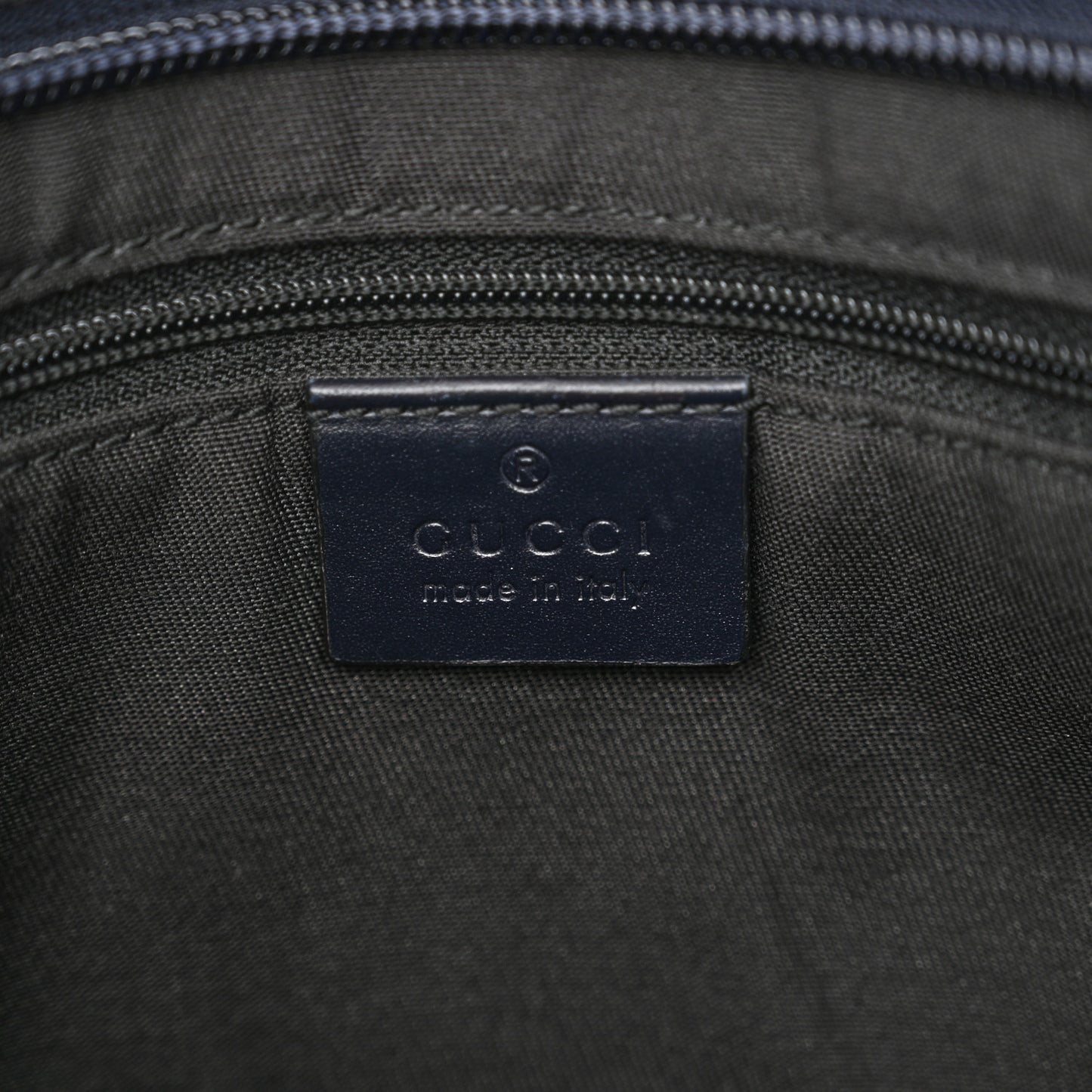 GG Supreme Monogram Web Flat Messenger Bag Navy