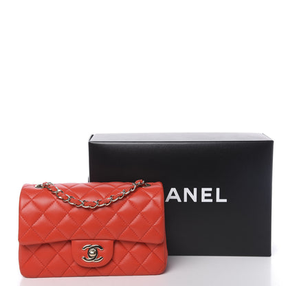 Chanel Lambskin Quilted Mini Rectangular Flap Red 11 of 11