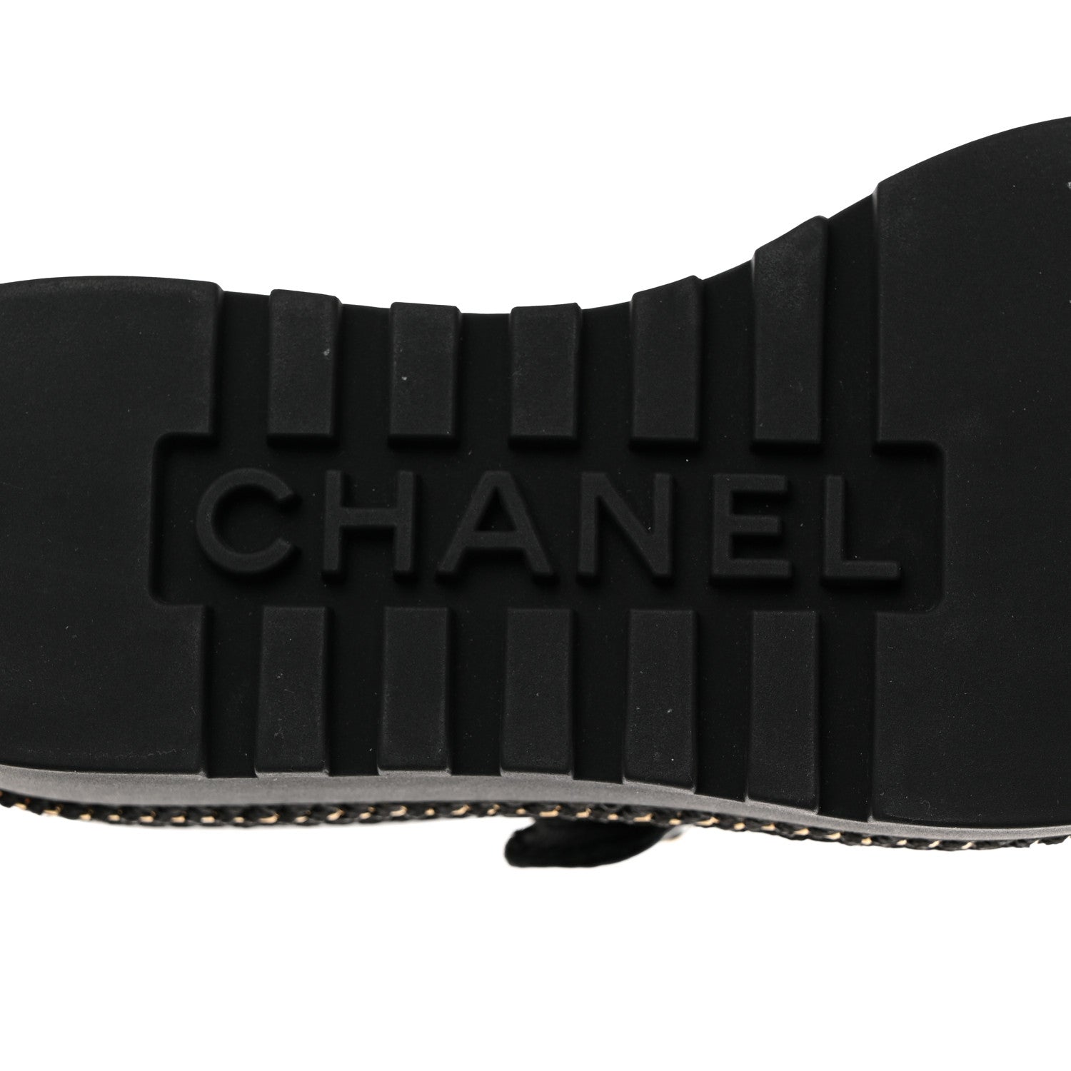 Chanel Shiny Calfskin Lace Up Platform Loafers 39 Black 9 of 9
