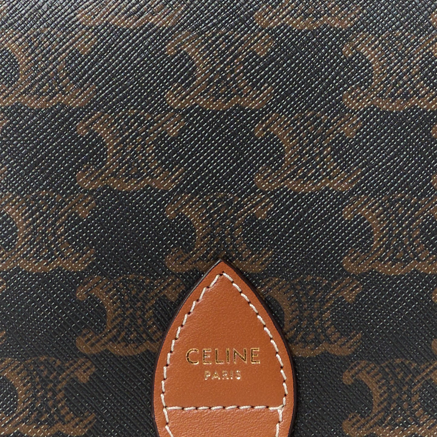 Triomphe Canvas Medium Folco Bag Tan