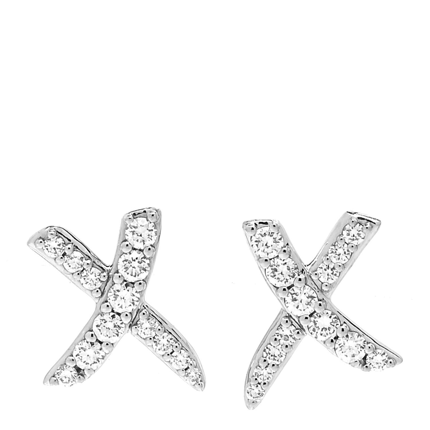 18K White Gold Diamond Paloma Picasso X Earrings