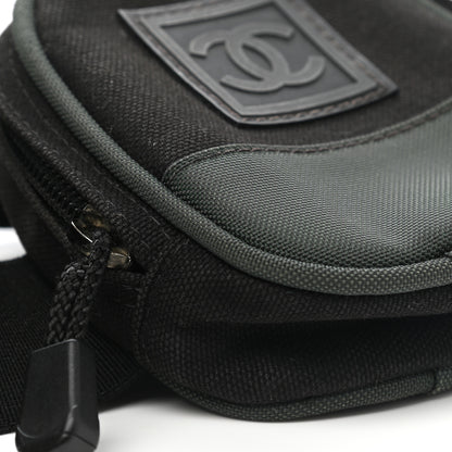 Chanel Canvas Nylon Sport Arm Pouch Black Green 8 of 9