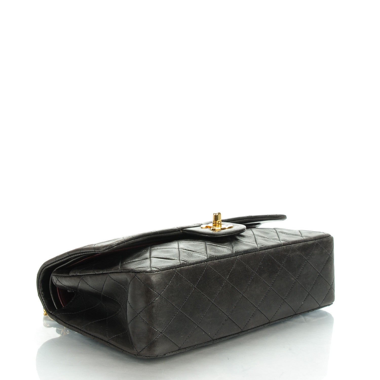 Chanel Lambskin Quilted Medium Double Flap Black 4 of 8