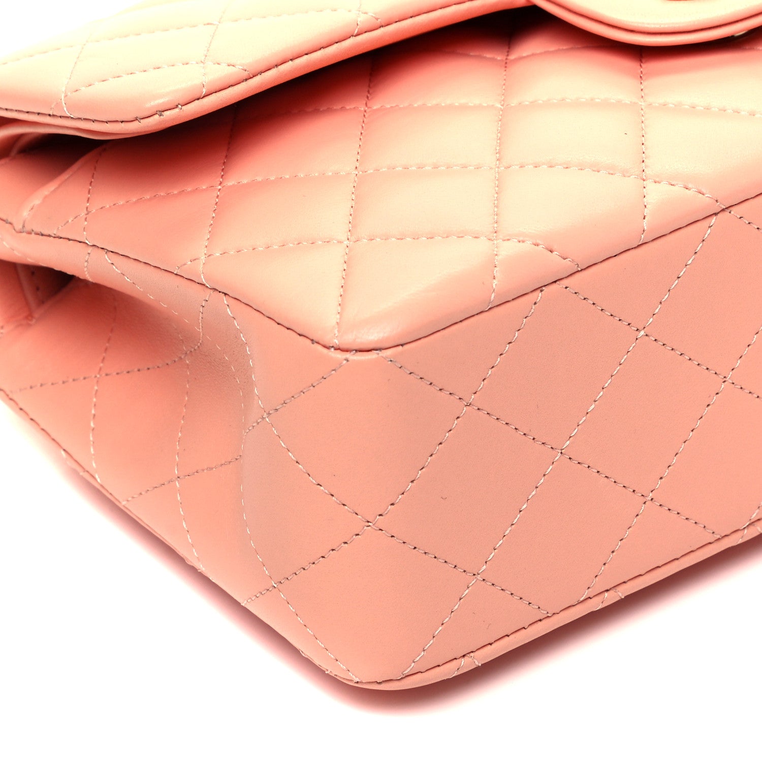 Chanel Lambskin Quilted Small Double Flap Light Orange 7 of 8