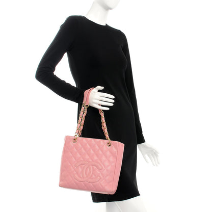 Chanel Caviar Petit Shopping Tote PST Pink 2 of 19