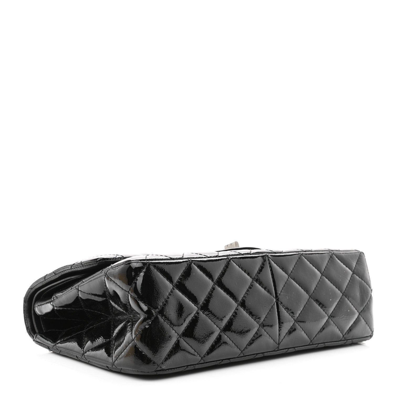 Chanel Distressed Patent Quilted 2.55 Reissue 227 Flap Black 4 of 11