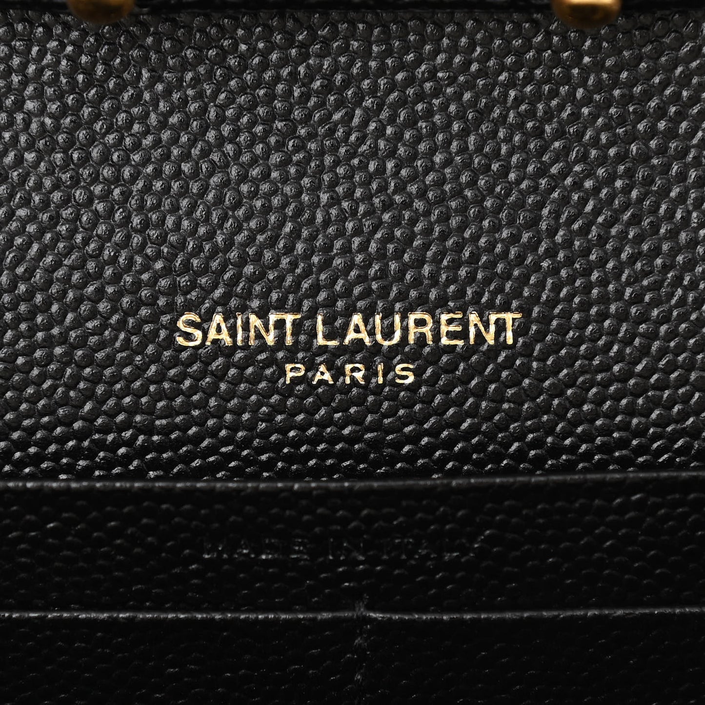Grain De Poudre Mixed Matelasse Triquilt Monogram Chain Wallet Black