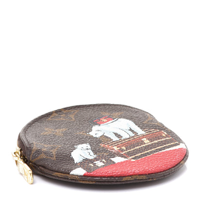 Louis Vuitton Monogram 2017 Christmas Animation Round Coin Purse 4 of 8